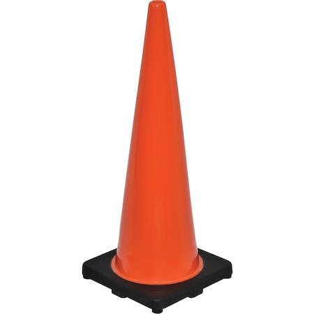 Global Industrial Traffic Cone, Pvc, 36 in Height, 10, Orange RC900SP-A